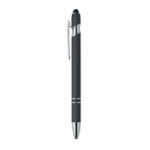 Druckkugelschreiber mit Stylus Schwarz, Seitenansicht