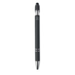 Druckkugelschreiber mit Stylus Schwarz von oben