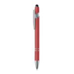 Druckkugelschreiber mit Stylus Rot als Werbeartikel mit Logodruck