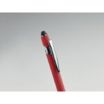 Druckkugelschreiber mit Stylus Rot im praktischen Einsatz