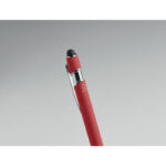 Druckkugelschreiber mit Stylus Rot, Detailaufnahme des Materials