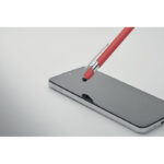 Druckkugelschreiber mit Stylus Rot, geöffnet dargestellt