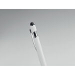 Druckkugelschreiber mit Stylus Weiß, Detailaufnahme des Materials