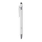 Druckkugelschreiber mit Stylus Weiß, Seitenansicht