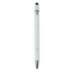 Druckkugelschreiber mit Stylus Weiß von oben