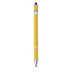 Druckkugelschreiber mit Stylus Gelb von oben