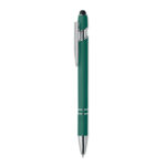 Druckkugelschreiber mit Stylus Gruen als Werbeartikel mit Logodruck