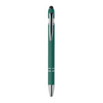 Druckkugelschreiber mit Stylus Gruen, Rückansicht