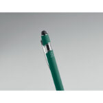 Druckkugelschreiber mit Stylus Gruen, Detailaufnahme des Materials