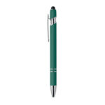 Druckkugelschreiber mit Stylus Gruen, Seitenansicht