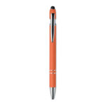 Druckkugelschreiber mit Stylus Orange, Rückansicht