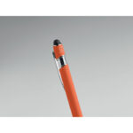 Druckkugelschreiber mit Stylus Orange, Detailaufnahme des Materials