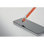 Druckkugelschreiber mit Stylus Orange, geöffnet dargestellt