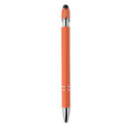 Druckkugelschreiber mit Stylus Orange von oben