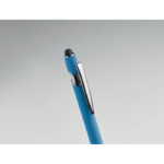 Druckkugelschreiber mit Stylus Blau im praktischen Einsatz