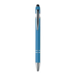 Druckkugelschreiber mit Stylus Blau, Rückansicht