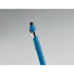 Druckkugelschreiber mit Stylus Blau, Detailaufnahme des Materials