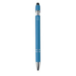 Druckkugelschreiber mit Stylus Blau von oben