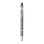 Druckkugelschreiber mit Stylus Grau, Rückansicht