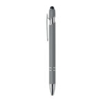 Druckkugelschreiber mit Stylus Grau, Seitenansicht