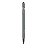Druckkugelschreiber mit Stylus Grau von oben