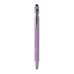 Druckkugelschreiber mit Stylus Lila, Rückansicht