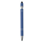 Druckkugelschreiber mit Stylus Blau von oben