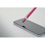 Druckkugelschreiber mit Stylus Rosa, geöffnet dargestellt