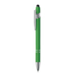 Druckkugelschreiber mit Stylus Gruen als Werbeartikel mit Logodruck