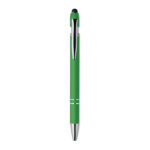 Druckkugelschreiber mit Stylus Gruen, Rückansicht
