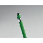 Druckkugelschreiber mit Stylus Gruen, Detailaufnahme des Materials
