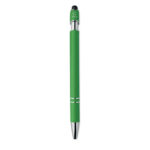 Druckkugelschreiber mit Stylus Gruen von oben