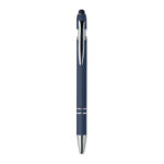 Druckkugelschreiber mit Stylus Blau, Rückansicht