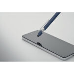 Druckkugelschreiber mit Stylus Blau, geöffnet dargestellt