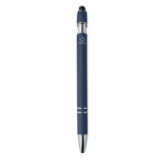 Druckkugelschreiber mit Stylus Blau von oben
