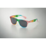 Regenbogen Sonnenbrille UV400, Detailaufnahme des Materials