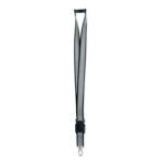 Reflektierendes RPET-Lanyard Schwarz als Werbeartikel mit Logodruck