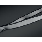 Reflektierendes RPET-Lanyard Schwarz, geöffnet dargestellt