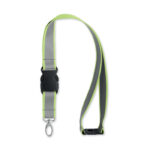 Reflektierendes RPET-Lanyard Gelb, Rückansicht