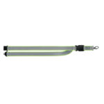Reflektierendes RPET-Lanyard Gelb, Detailaufnahme des Materials