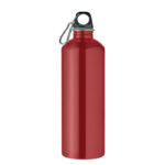 Einwandige Trinkflasche 1000ml Rot, Rückansicht