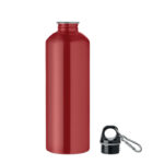 Einwandige Trinkflasche 1000ml Rot, Seitenansicht