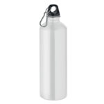 Einwandige Trinkflasche 1000ml Weiß als Werbeartikel mit Logodruck