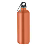 Einwandige Trinkflasche 1000ml Orange als Werbeartikel mit Logodruck