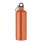Einwandige Trinkflasche 1000ml Orange, Rückansicht