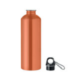 Einwandige Trinkflasche 1000ml Orange, Seitenansicht