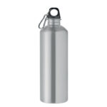 Einwandige Trinkflasche 1000ml Silber, Rückansicht