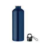 Einwandige Trinkflasche 1000ml Blau, Seitenansicht