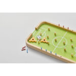 Fußballspiel aus Holz, Seitenansicht