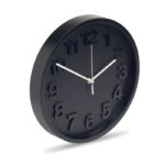 Wanduhr aus PP Schwarz, Seitenansicht